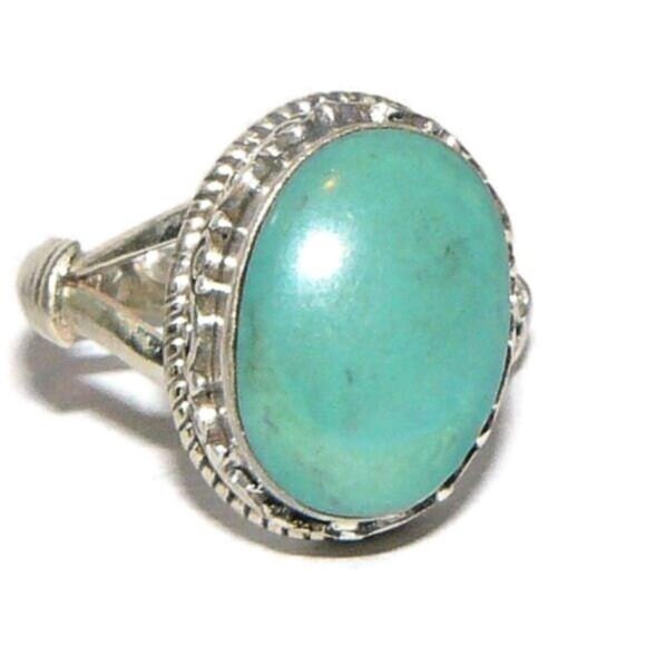 Adjustable Turquoise Sterling Silver Ring - Picture 2 of 5
